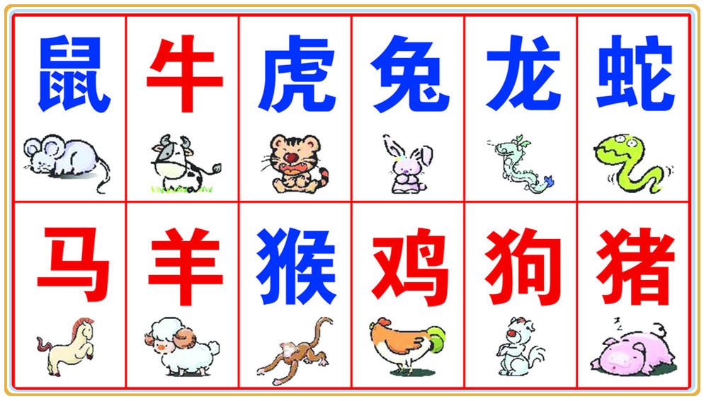 12生肖排序文字图片